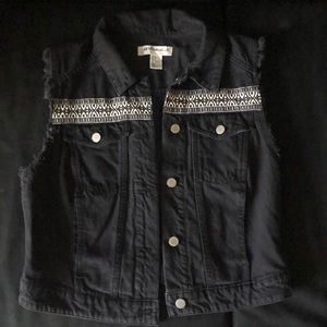 H&M Embroidered Jeans Vest